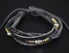 Skull Vintage Leather Hemp Bracelet