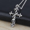 Stainless Steel Skull Cross Chain Necklace