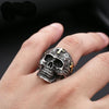 Vintage Retro Punk Cross Skull Ring