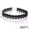 Black Velvet Skull Pattern Choker - designfullprint