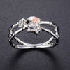 Gun Black Cross Skull Rose Flower Ring