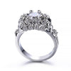 CZ Floral Skull Design Engagement Rings