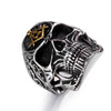 Stainless Steel Masonic Skull Personality Ring