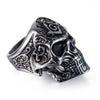Stainless Steel Masonic Skull Personality Ring