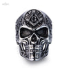 Stainless Steel Masonic Skull Personality Ring