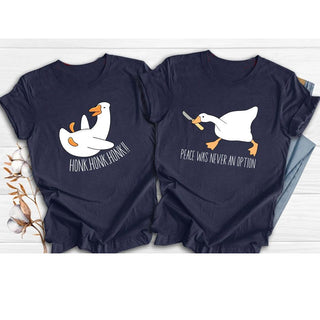 Silly Goose Shirt, Peace Was Never An Option Honk Goose T-shirt, Funny Shirt, Funny Tee, Goose Tee, Funny Gift, Gift for Her Him  HG
