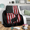 Gift For Hunting Lover Elk Blanket Elk Fur Blanket Sherpa American Flag Blanket HG