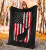 Gift For Hunting Lover Elk Blanket Elk Fur Blanket Sherpa American Flag Blanket HG