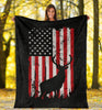 Gift For Hunting Lover Elk Blanket Elk Fur Blanket Sherpa American Flag Blanket HG