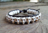 Skull Howlite Stone Leather Bracelet