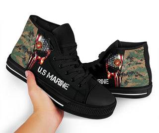 Gift For Army Men Armed Forces High Top Shoes