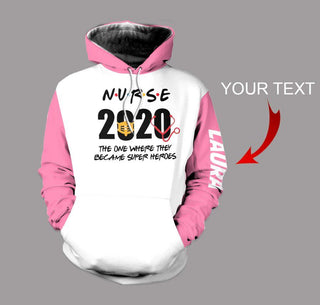 Gifts For Nurses Personalized Nurse 2020 Heroes US Unisex Size Hoodie