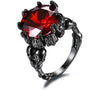Stylish Big Stone Skull Round Zircon Ring