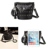 Skull Punk Goth Tassel Leather Crossbody Bag - designfullprint