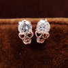 Cute Heart Eyes Skull Stud Earrings