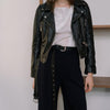 Winter Black Faux Leather Jackets with Zipper,Turn-down Collar Band Belt - designfullprint
