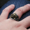 Punk Style Stainless Steel Skull Gentleman Ring