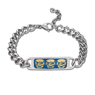 Stainless Steel Chain Skull Bracelet