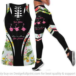 Flamingo Friendship Tank Top and Leggings Set HG