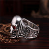 Retro Eyes Skull Biker Ring