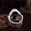 Retro Eyes Skull Biker Ring