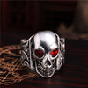 Retro Eyes Skull Biker Ring