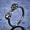 Black Gold Filled Double Skull Ring