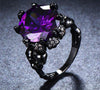 Stylish Big Stone Skull Round Zircon Ring