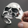 High Quality Stainless Steel Heavy Cuff Skull Bracelet