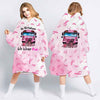 Halloween Gift Breast Cancer Warrior Gift In October We Wear Pink School Bus Breast Cancer Wearable Blanket Snug Hoodie For Teens And Adults NHD