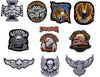 Embroidered Leather Biker Patches