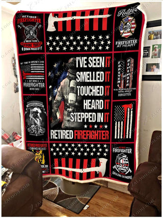 Retired Firefighter Sherpa Blanket HG