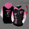 Fishing Gifts Fishing Girl Pink Sleeves Personalized US Unisex Size Hoodie