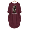 Black Pride Free Ish Since 1865 Black History Month Batwing Pocket Dress Black And Proud 365