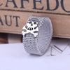Stainless Steel Punk Skull Net Ring