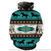 Gift For Horse Lover Personalized Blue Running Horse Dream Catcher Unisex Hoodie