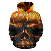 Skull Flames Hoodie - designfullprint