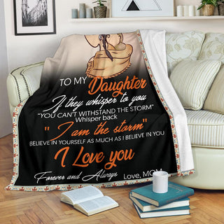 Gift For Mom Mother Day Gift Native American Mother And Daughter Mom to Daughter Quotes To Daughter Fleece Blanket