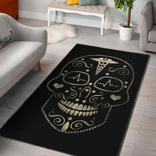 Skull Gift Gifts For Nurses Sugar Skull Nurse Area Rug