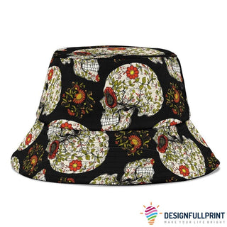 Skull Gift Skull Liana Flowers Bucket Hat LN