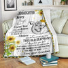 Gift For Elephant Lover Gift For Grandma Grandma to grand daughter Elephant Sunflower Blanket