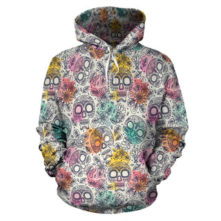 Watercolor Skull Hoodies - designfullprint