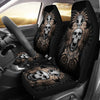 Universal Fit Polyester Fabric 3D Skull Car Seat Cover Set 007 - designfullprint