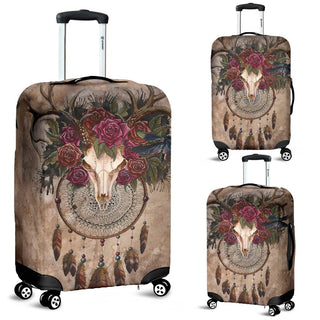 3D Deer Skull Dreamcatcher Luggage Cover 010 - designfullprint