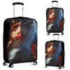 Washable Spandex Red&White Wolves Print Luggage Cover 001 - designfullprint