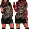 Native American Skull Hoodie Dress 006 - designfullprint
