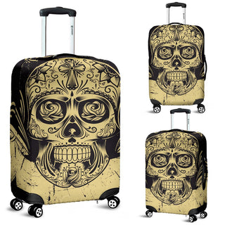 Skull 3D Art Luggage Cover 001 - designfullprint