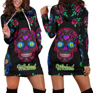 Wicked Skull Hoodie Dress