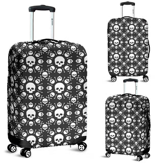 Washable Spandex Skull Print Luggage Cover 003 - designfullprint