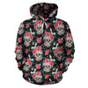Red & Black Skull Hoodies - designfullprint
